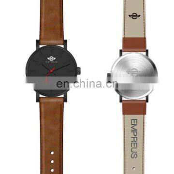 OEM Customized Lady Men UnisexSimple Classic Quartz Genuine Leather Watch