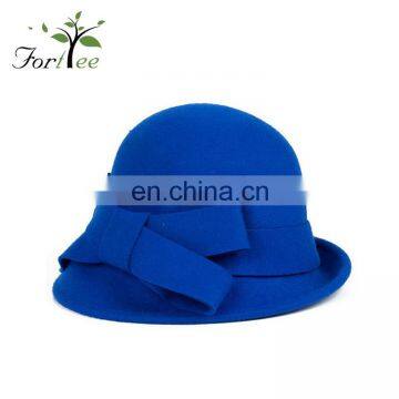 Wholesale hats supplier felt vintage wide brim lady winter fashion warm hat cap