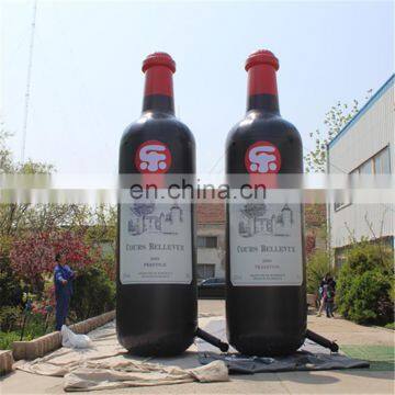 Ground decorative factory LED inflatable Wine bottle