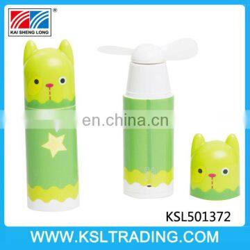 Hot sale lovely cartoon electric mini fan toy six style mixs