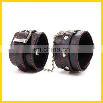 products erotic China PU leather wrist & ankle cuffs restraints