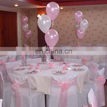 100% polyeste colorful organza chair sash for wedding banquet decoration