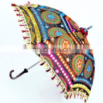 Indian Embroidered Work Vintage Womens Umbrella