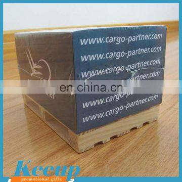 Custom Branded Logo Wooden Pallet Memo Pad Sticky Note Cube