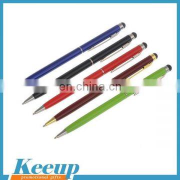 Promotional Metal Pen With Rubber Stylus on Top