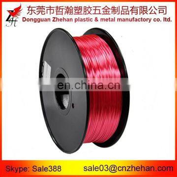 Red Color shinny 1.75mm polymer silk filament with PLA material compsit