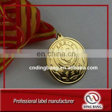 Wholesale Custom Made Metal Crafts Cheap Round Engraving Metal Sports Meeting Gold Racing Medal