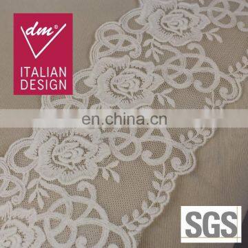 Fashion and fancy white flower swiss voile lace for girl dress ETR1665