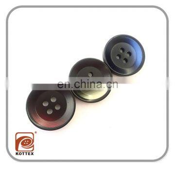 Custom New Design 4 Holes Black Color Has Gradient Laser Color For Coat, Suit Button