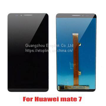 100% Tested LCD Display for Huawei mate 7 Digitizer Touch Screen Assembly 6.0 inch Frame