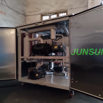 JUNSUN 3000 Liter Per Hour Insulation Oil Filtration/ Double Stage high vacuum transformer oil purifier