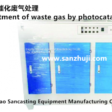 Treatment of waste gas by photocatalysis