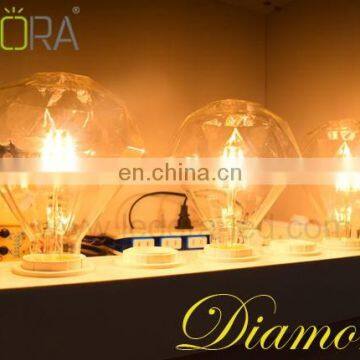 Diamond 4W 400lm E27 230V 2700K Led Filament Bulb Golden, Dimmable Led Filament Light photo-5