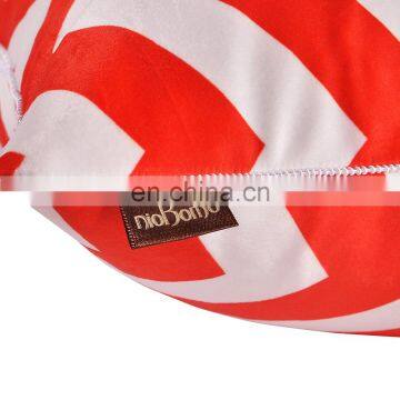 OEM Customized Good Quality Wave Stripe Square Back Red Color Cushion photo-4