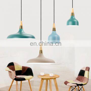 Minimalist Aluminum Suspension Luminaire Decorative Hanging Light Wood Pendant Light for Kitchen Dinner Room photo-3