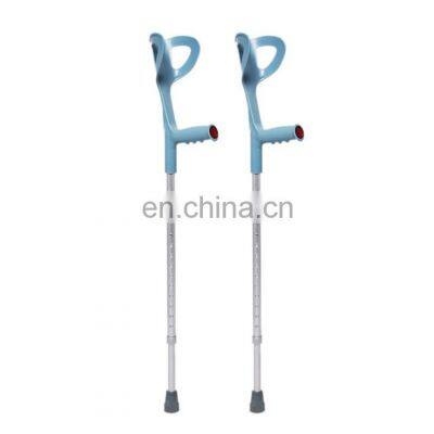 height adjustable durable anti-slip walking stick for sale Two-Handle flexible Walking Stick Cane Forearm Crutch