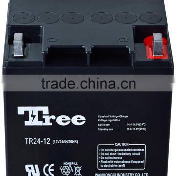 Free Maintenance Ups System Battery 12V 24Ah Rechargeable Lead Acid Batteries photo-2