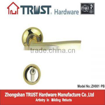 ZH001:TRUST Zinc Alloy Lever Door Handle with Escutcheon