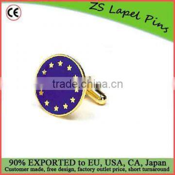 Free digital proof design custom European Union Cufflinks