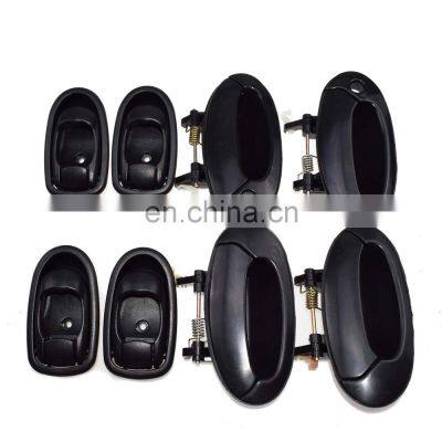 Free Shipping!NEW 8 PCS Black Outside Black Inside Door Handle For Hyundai Elantra 1996-2000