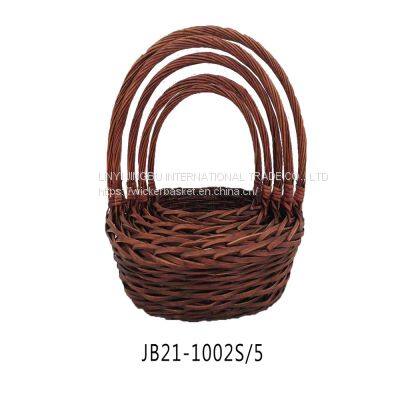 China Basket Supplier Hand Woven Cheap Price Wholesale Willow Material Wicker Baskets for Gi