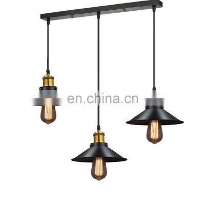 LED Pendant Lamp Black Metal Vintage Lights Living Bedroom Hanglamp Bar Pendant Lights