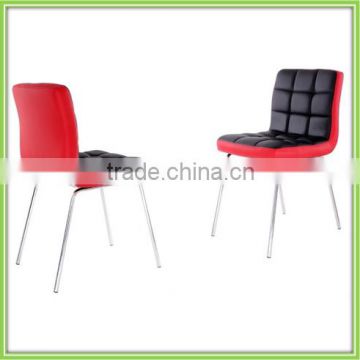 Modern Design Leather Stainless Steel Rivet Chair For Dining Room