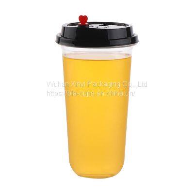 12oz 16oz PLA Corn Starch High Transparent Milk Tea Plastic Cup or Degradation Cup photo-5