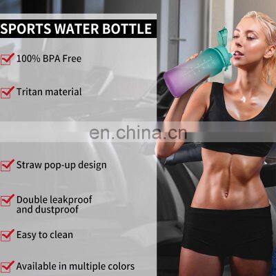 Supplies BPA Free Motivational Outdoor Sublimation Logo 2021 Clear Sports Water Bottle photo-4