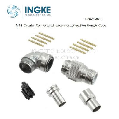 1-2823587-3,INGKE,M12 Circular Connectors,Interconnects,Plug,8Positions,A Code