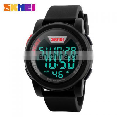 SKMEI 1218 Sports LED Digital Wristwatches Chronograph Men 12 / 24 Hours Silicone Strap Clock Waterproof Watches