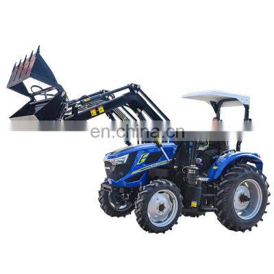 Low price High quality 90hp 4wd wheeled agricultural farming tractors with various of implements