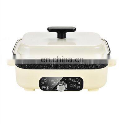 Electric hot pot household large capacity 5L non-stick electric hot pot frying and frying one dormitory barbecue multi-function