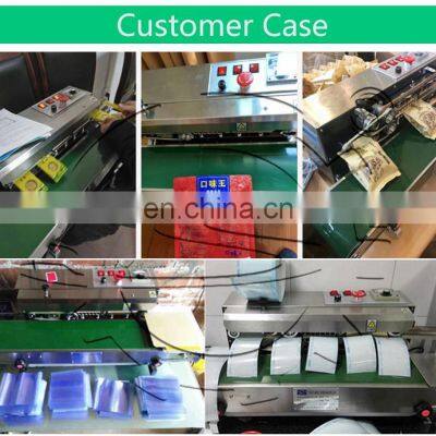 Automatic Continuous Band Sealer Polythene Pvc Aluminum Foil Plastic Bag Heat Sealing Machine