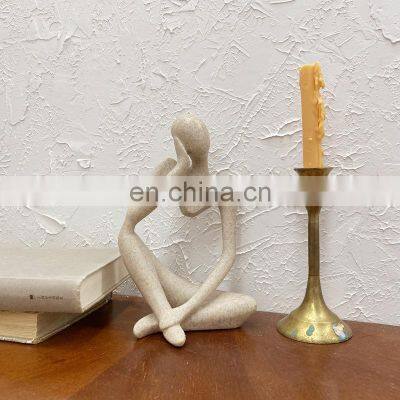 Creative Modern New Design Fancy Table Decoration Home Nordic Abstract Thinking People Ceramic Decoration for Office Home Decor photo-3