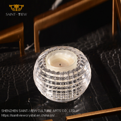 Wholesale Hot-selling Glass Transparency Home Decor Collection Set Incense Burner Candle Holder photo-5