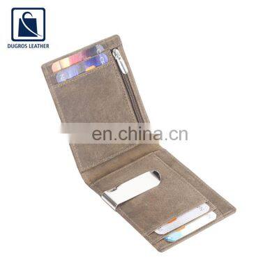 Wholesale Quantity Exporter of Hot Selling Luxury Pattern Genuine Leather Money Clip Wallet for Men