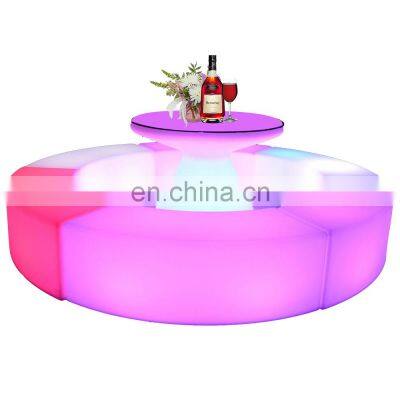 illuminated night club outdoor garden event party hookah lounge glowing light up led furniture stool tables and chairs sofa set