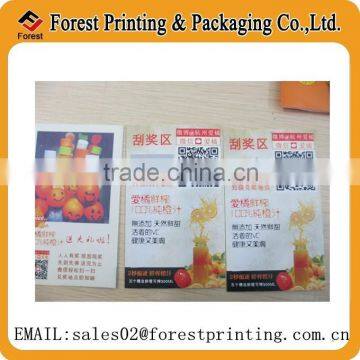 Customized logo scratch ticket printing