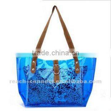 2013 new fashion blue clear pvc bags suppliers