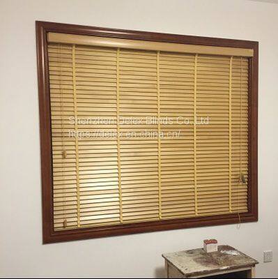 50mm Basswood Venetian Blinds Manual Control System