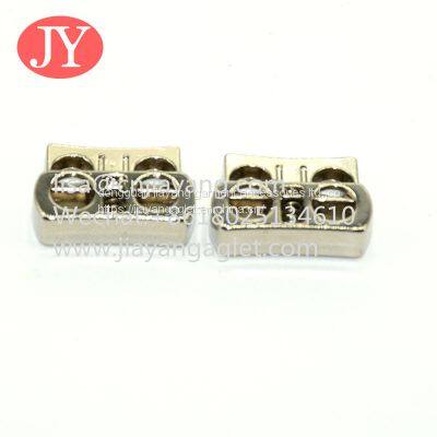 Polish Metal Drawstring Stopper Silver Shoelace Cord Ends Stopper Custom Size photo-5