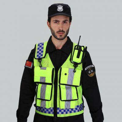 Reflective Vest Warning Security Safety Clothes Vest Road Traffic Group Fluorescent Coat can be printed