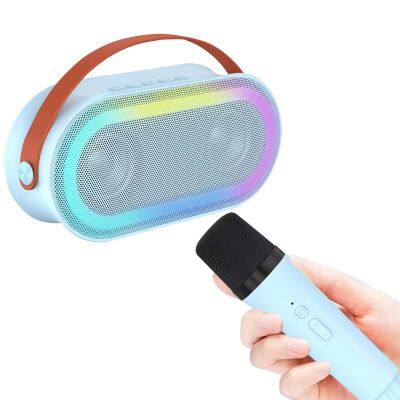 Portable wireless bluetooth party christian music songs with home singing karaoke machine mics mini system speaker