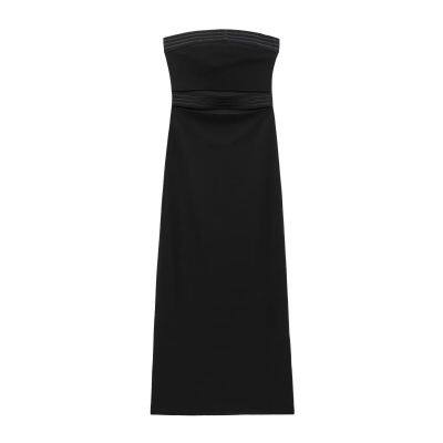 2025 new European and American style women's clothing with open design and elastic strapless dress