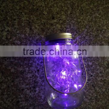 16oz glass mason jar with solar light lid