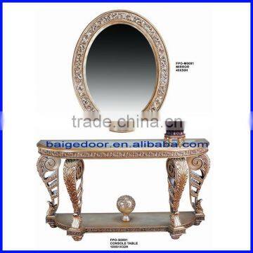 Luxury Wrought Iron Console Table and Mirror S-0091