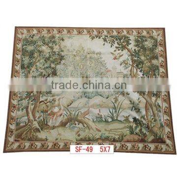 Wool Area Rug, Hand Made Carpet, Aubusson Carpet and Rug