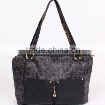 High End Quality Fashionable Pu Leather Women Branded Handbag photo-3