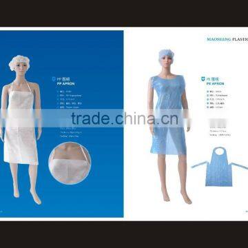 PP & SMS & PE coated PP & Microporous & PE & PVC apron coat